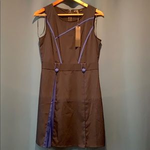 C. Puce large navy blue dress